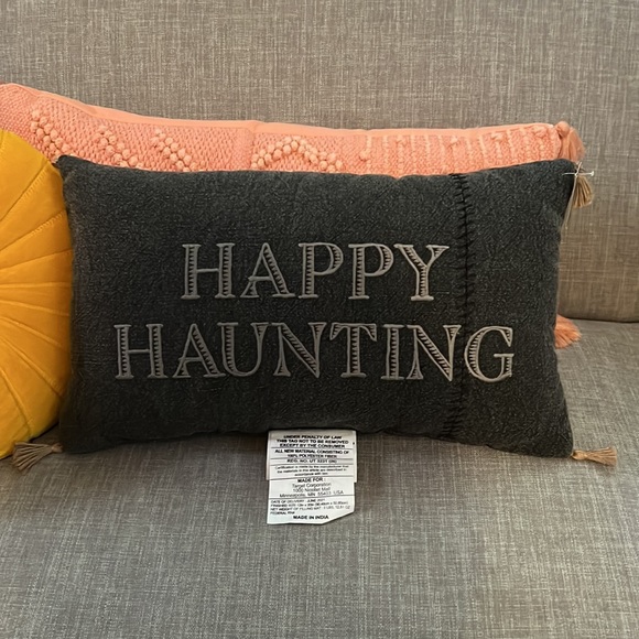 NWT Embroidered Threshold Happy Haunting Pillow - Picture 7 of 9
